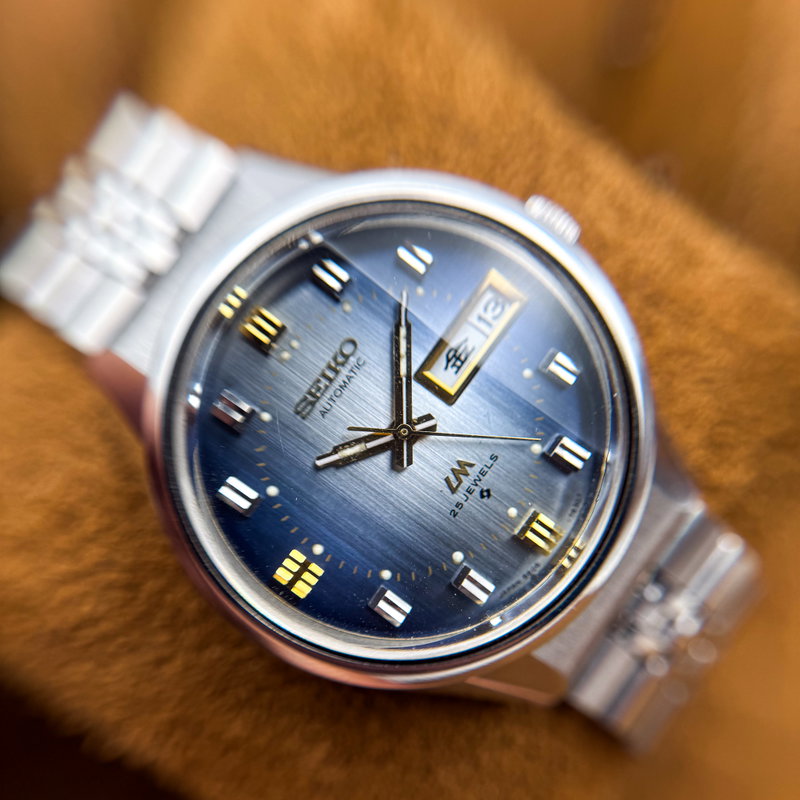 Seiko Seiko - Lord Matic "Gradient Blue Sunburst" 霧月 (Kirizuki) – Mist Moon - No reserve price - 5606-7290 - Men - 1973 vintage watch - image 13