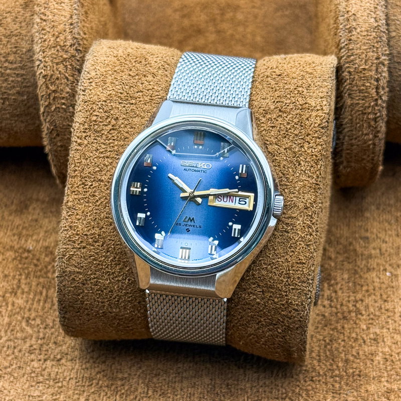 Seiko Seiko - Lord Matic "Gradient Blue Sunburst" 青嵐 (Ao Arashi) – Blue Storm - No reserve price - 5606-7290 - Men - 1973 vintage watch - image 11