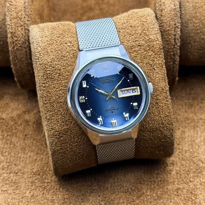 Seiko Seiko - Lord Matic "Gradient Blue Sunburst" 青嵐 (Ao Arashi) – Blue Storm - No reserve price - 5606-7290 - Men - 1973 vintage watch - image 12