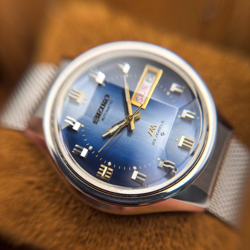 Seiko Seiko - Lord Matic "Gradient Blue Sunburst" 青嵐 (Ao Arashi) – Blue Storm - No reserve price - 5606-7290 - Men - 1973 vintage watch - image 19