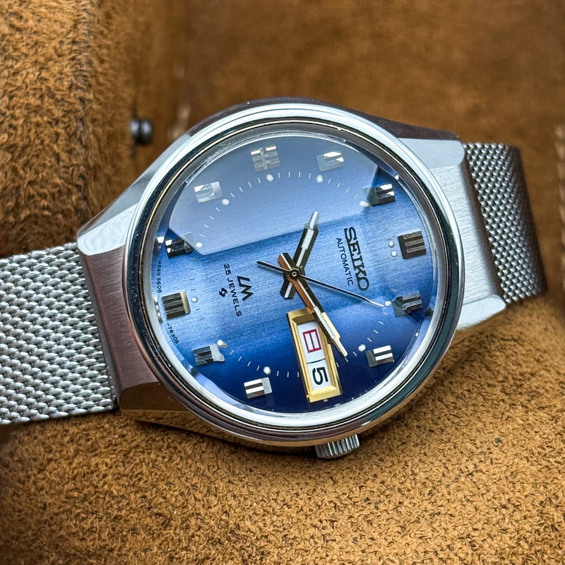 Seiko Seiko - Lord Matic "Gradient Blue Sunburst" 青嵐 (Ao Arashi) – Blue Storm - No reserve price - 5606-7290 - Men - 1973 vintage watch - image 24