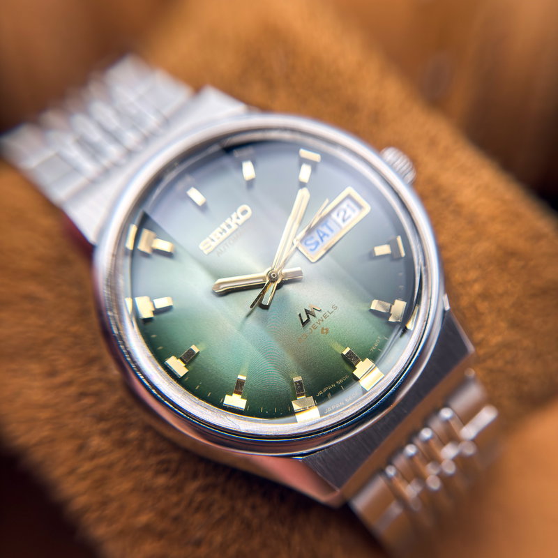 Seiko Seiko - Lord Matic "Gradient Green Sunburst" 翠王 (Suiō) – Emerald King - No reserve price - 5606-7320 - Men - 1973 vintage watch - image 30
