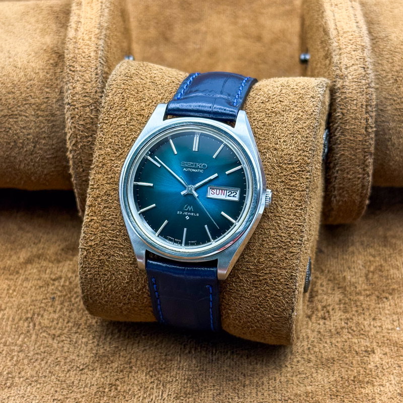 Seiko Seiko - Lord Matic "Gradient Teal Sunburst" 光精 (Kōsei) – Light Essence - No reserve price - 5606-8051 - Men - 1975 vintage watch - image 10