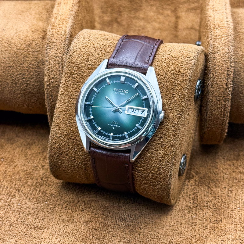 Seiko Seiko - Lord Matic "Gradient Green Sunburst" 光脈 (Kōmyaku) – Veins of Light - No reserve price - 5606-7191 - Men - 1973 vintage watch - image 4