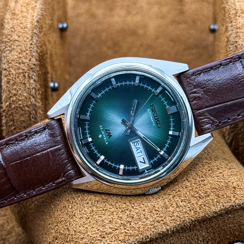 Seiko Seiko - Lord Matic "Gradient Green Sunburst" 光脈 (Kōmyaku) – Veins of Light - No reserve price - 5606-7191 - Men - 1973 vintage watch - image 11