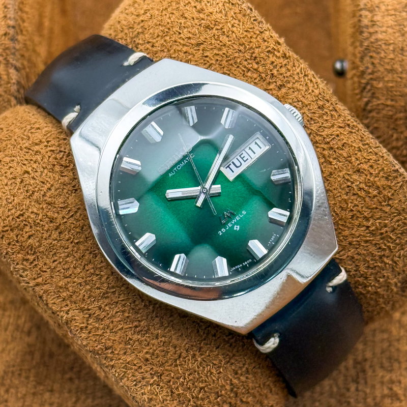 Seiko Seiko - LM "Vivid Green Sunburst" 風音 (Kazane) – Sound of Wind - No reserve price - 5606-7360 - Men - 1974 vintage watch - image 15