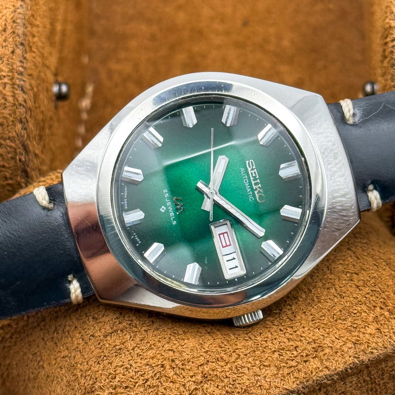 Seiko Seiko - LM "Vivid Green Sunburst" 風音 (Kazane) – Sound of Wind - No reserve price - 5606-7360 - Men - 1974 vintage watch - image 18