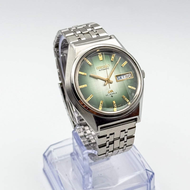 Seiko Seiko - LM "Gradient Green Sunburst" [Near-Mint] 寂波 (Jakuhā) – Silent Wave - 5606-7310 - Men - 1974 vintage watch - image 3