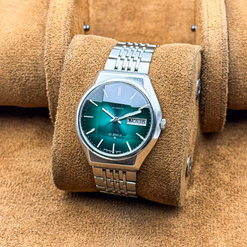 Seiko Seiko - Lord Matic "Emerald Green Sunburst" 放紋 – Hōmon – Radiant Pattern - No reserve price - 5606-8061 - Men - 1975 vintage watch - image 11