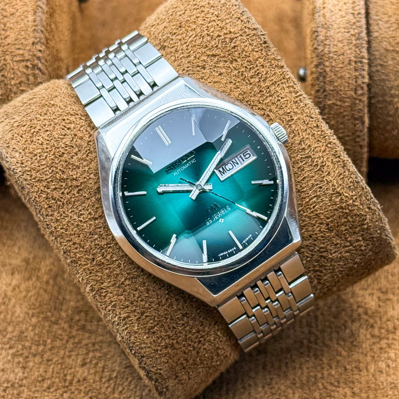 Seiko Seiko - Lord Matic "Emerald Green Sunburst" 放紋 – Hōmon – Radiant Pattern - No reserve price - 5606-8061 - Men - 1975 vintage watch - image 13