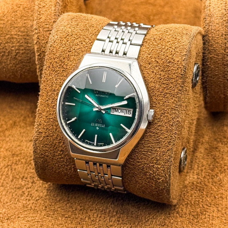 Seiko Seiko - Lord Matic "Emerald Green Sunburst" 放紋 – Hōmon – Radiant Pattern - No reserve price - 5606-8061 - Men - 1975 vintage watch - image 15