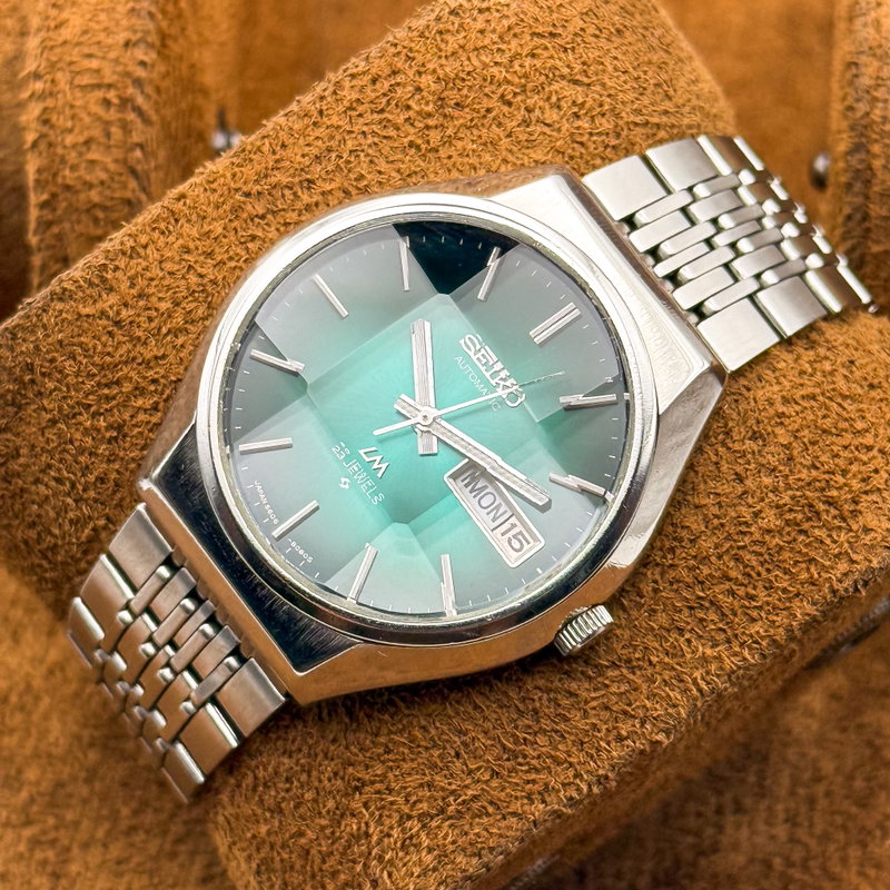 Seiko Seiko - Lord Matic "Emerald Green Sunburst" 放紋 – Hōmon – Radiant Pattern - No reserve price - 5606-8061 - Men - 1975 vintage watch - image 16