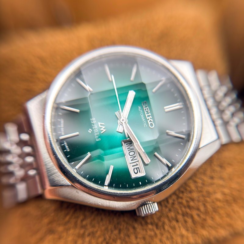 Seiko Seiko - Lord Matic "Emerald Green Sunburst" 放紋 – Hōmon – Radiant Pattern - No reserve price - 5606-8061 - Men - 1975 vintage watch - image 18