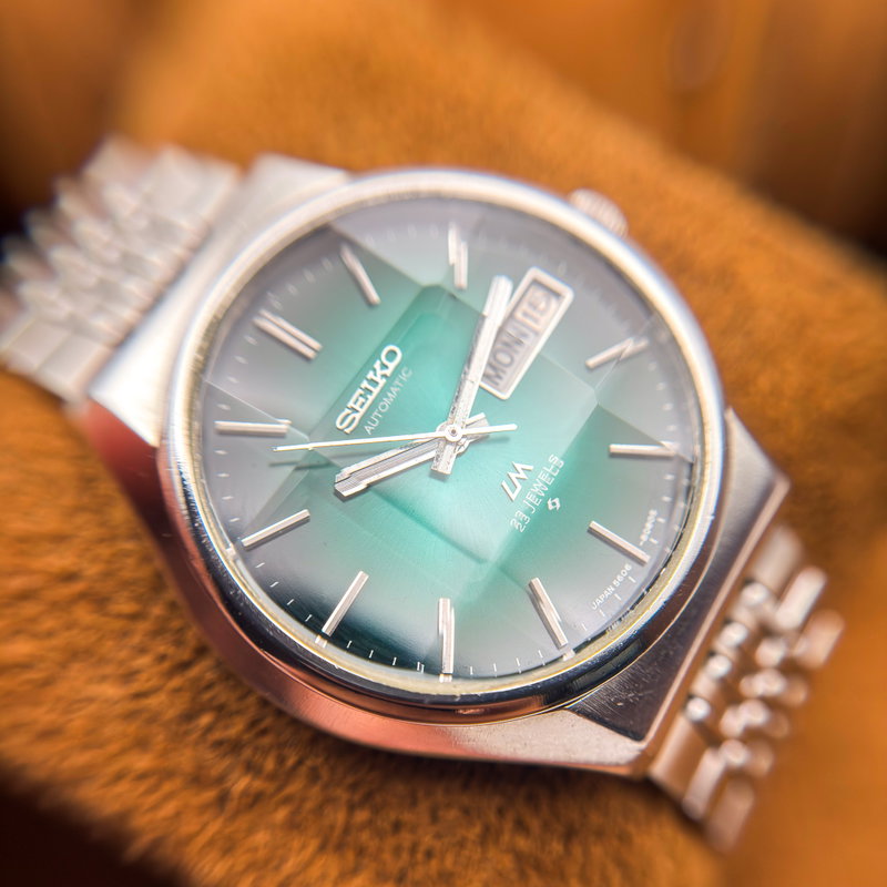 Seiko Seiko - Lord Matic "Emerald Green Sunburst" 放紋 – Hōmon – Radiant Pattern - No reserve price - 5606-8061 - Men - 1975 vintage watch - image 19