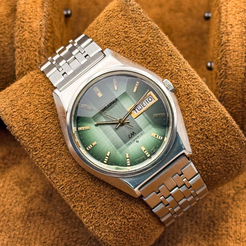 Seiko Seiko - Lord Matic "Gradient Emerald Sunburst" 光明 (Kōmyō) – Luminous Light - No reserve price - 5606-7310 - Men - 1973 vintage watch - image 12