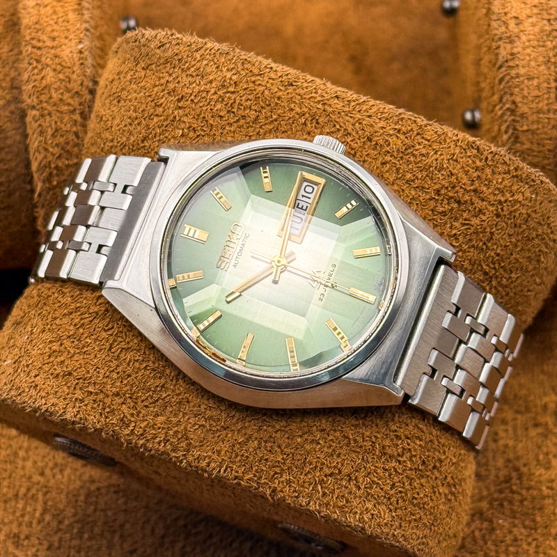 Seiko Seiko - Lord Matic "Gradient Emerald Sunburst" 光明 (Kōmyō) – Luminous Light - No reserve price - 5606-7310 - Men - 1973 vintage watch - image 16