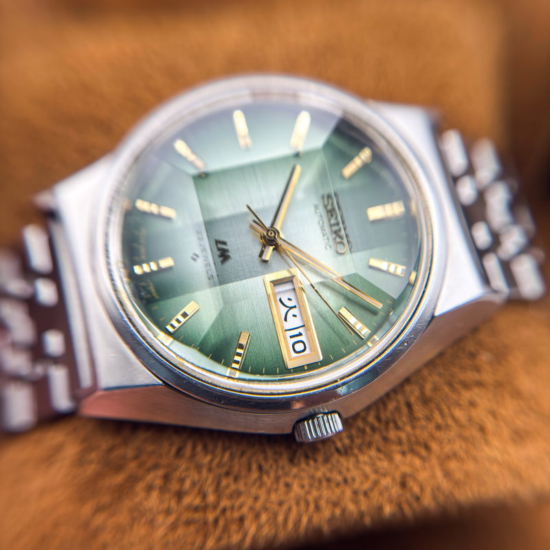 Seiko Seiko - Lord Matic "Gradient Emerald Sunburst" 光明 (Kōmyō) – Luminous Light - No reserve price - 5606-7310 - Men - 1973 vintage watch - image 17