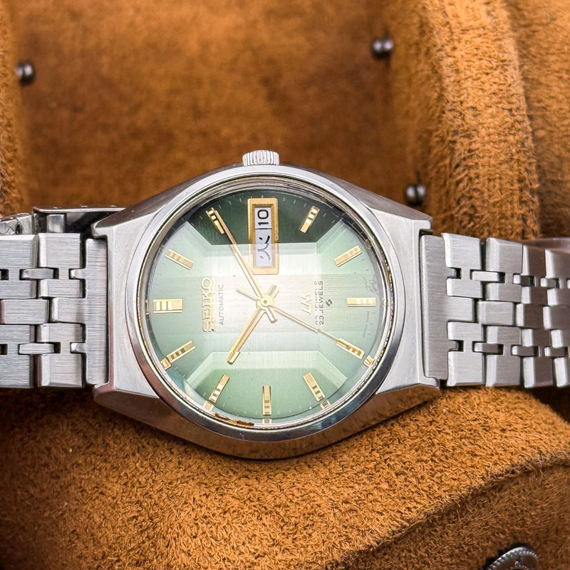 Seiko Seiko - Lord Matic "Gradient Emerald Sunburst" 光明 (Kōmyō) – Luminous Light - No reserve price - 5606-7310 - Men - 1973 vintage watch - image 23