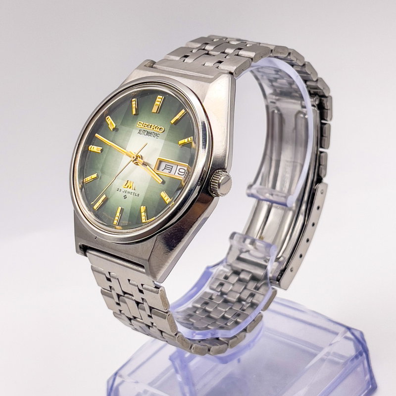 Seiko Seiko - LM "Gradient Green Sunburst" [Near-Mint] 皇光 (Kōkō) – Imperial Light - 5606-7310 - Men - 1975 vintage watch - image 3
