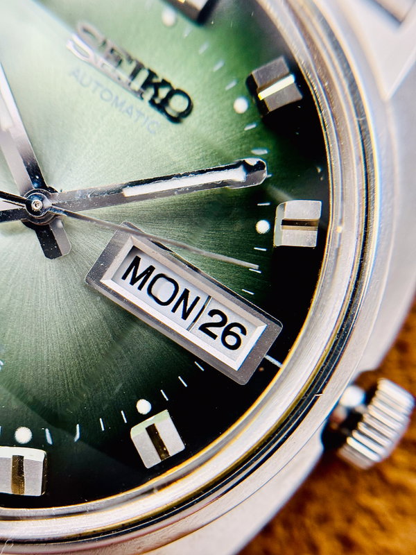 Seiko Seiko - Lord Matic "Gradient Green Sunburst" 翠王 (Suiō) – Emerald King - No reserve price - 5606-7231 - Men - 1973 vintage watch - image 7