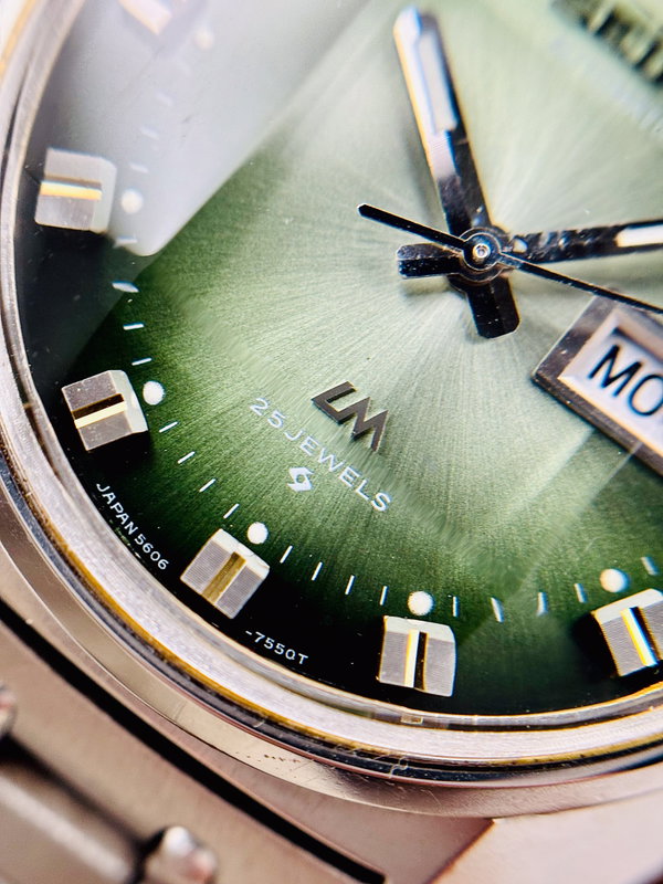 Seiko Seiko - Lord Matic "Gradient Green Sunburst" 翠王 (Suiō) – Emerald King - No reserve price - 5606-7231 - Men - 1973 vintage watch - image 8