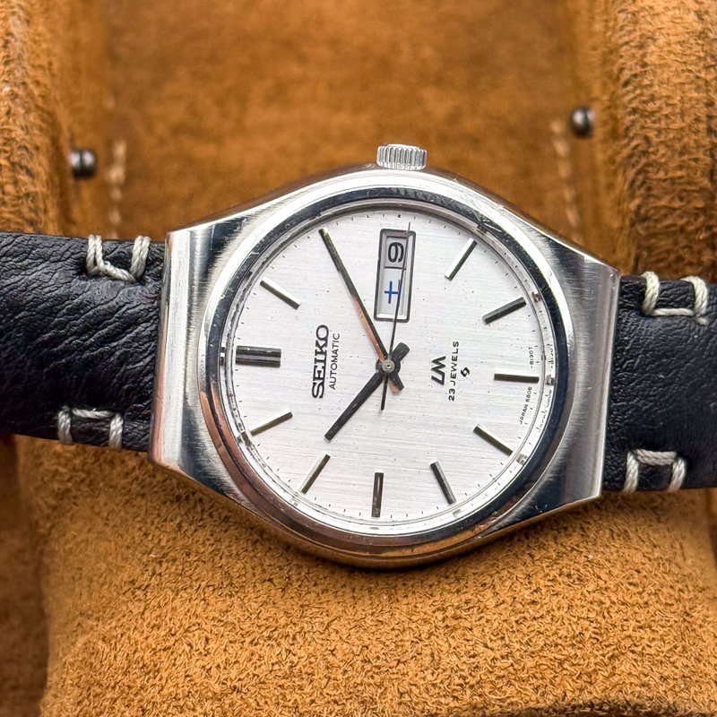 Seiko Seiko - Lord Matic [Serviced] "Linen dial" 結光 (Kekkō) – Connected Light - No reserve price - 5606-8090 - Men - 1975 vintage watch - image 19