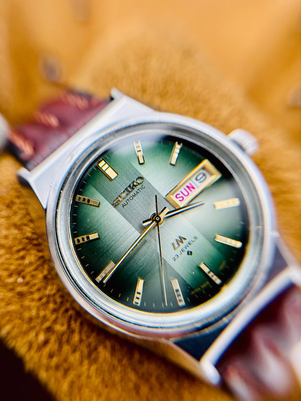 Seiko Seiko - Lord Matic "Gradient Green Sunburst" 翠輝 (Suiki) – Emerald Radiance - No reserve price - 5606-7310 - Men - 1973 vintage watch - image 5