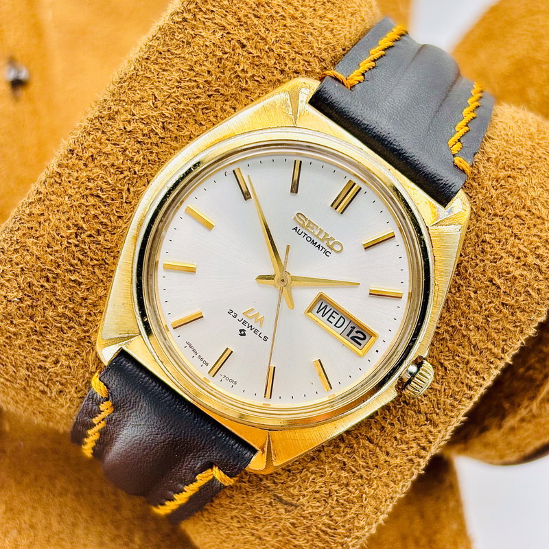 Seiko Seiko - Lord Matic 金閃 (Kinsen) – Golden Flash - No reserve price - 5606-7000 - Men - 1972 vintage watch - image 4
