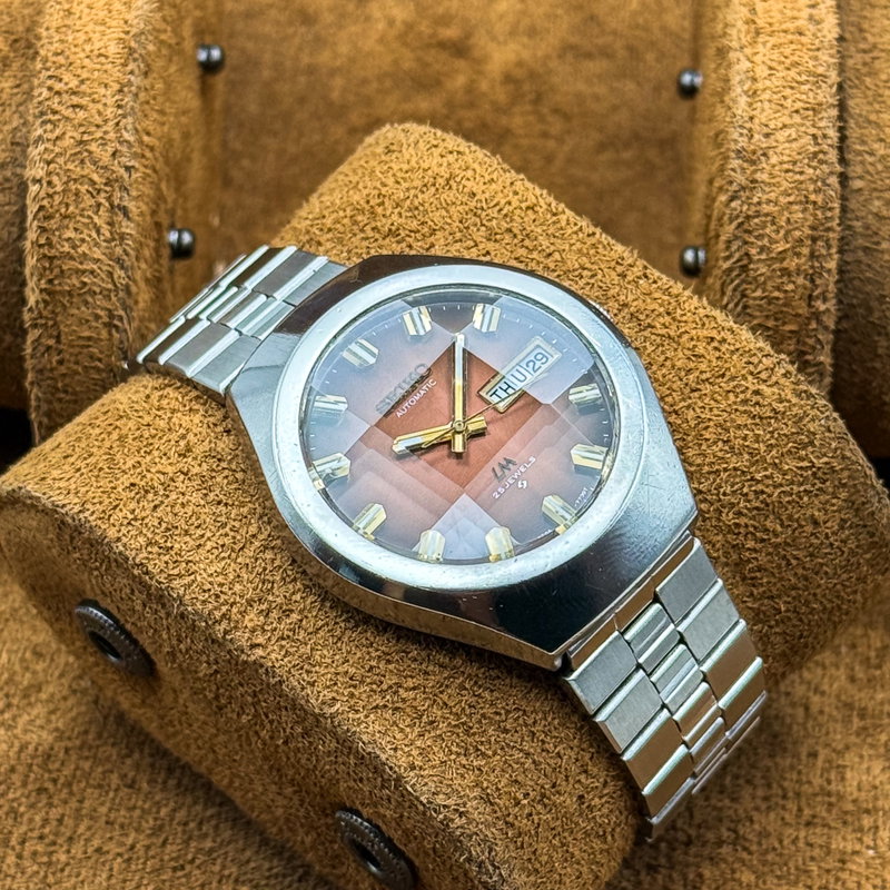 Seiko Seiko - Lord Matic "Gradient Brown Sunburst" 根影 (Konei) – Root Shadow - No reserve price - 5606-7360 - Men - 1975 vintage watch - image 16