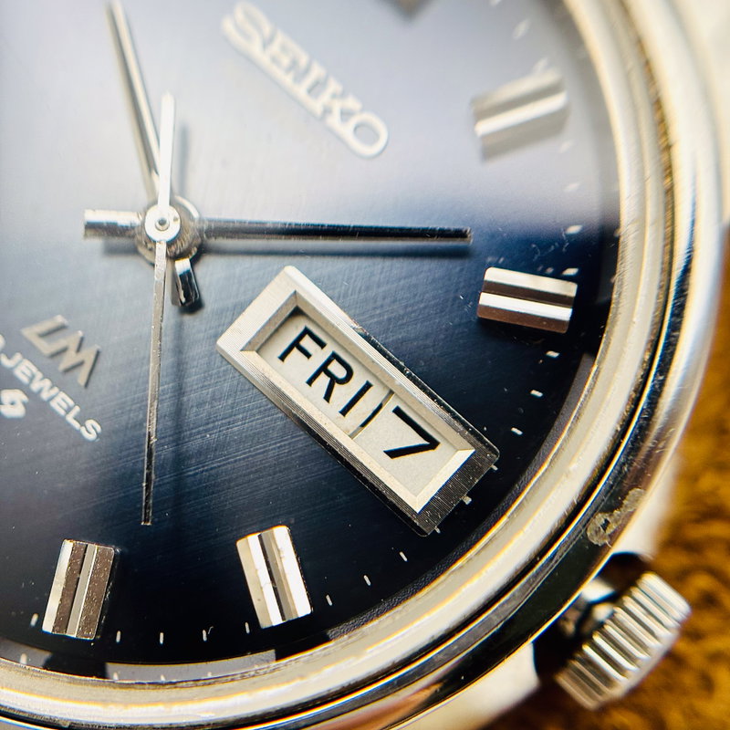 Seiko Seiko - Lord Matic "Gradient Blue Sunburst" 光幻 – Kōgen – Illusory Light - No reserve price - 5606-7190 - Men - 1973 vintage watch - image 8