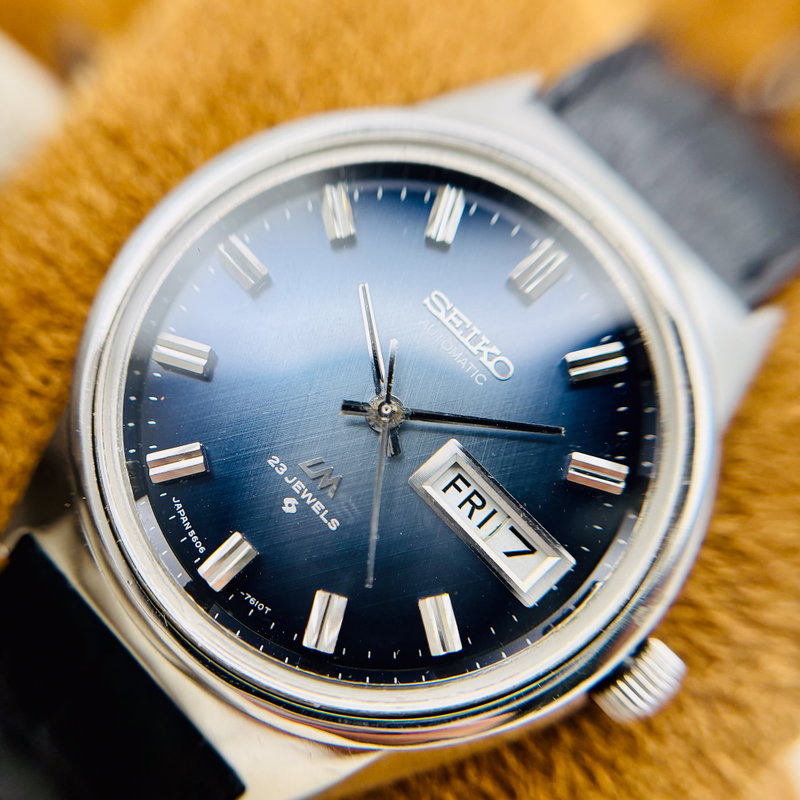 Seiko Seiko - Lord Matic "Gradient Blue Sunburst" 光幻 – Kōgen – Illusory Light - No reserve price - 5606-7190 - Men - 1973 vintage watch - image 11