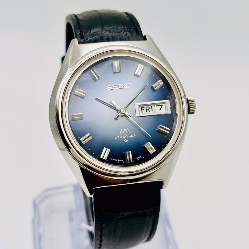 Seiko Seiko - Lord Matic "Gradient Blue Sunburst" 光幻 – Kōgen – Illusory Light - No reserve price - 5606-7190 - Men - 1973 vintage watch - image 20