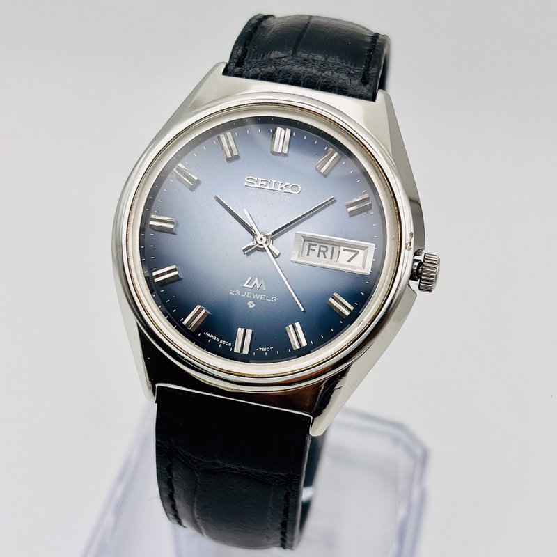 Seiko Seiko - Lord Matic "Gradient Blue Sunburst" 光幻 – Kōgen – Illusory Light - No reserve price - 5606-7190 - Men - 1973 vintage watch - image 21