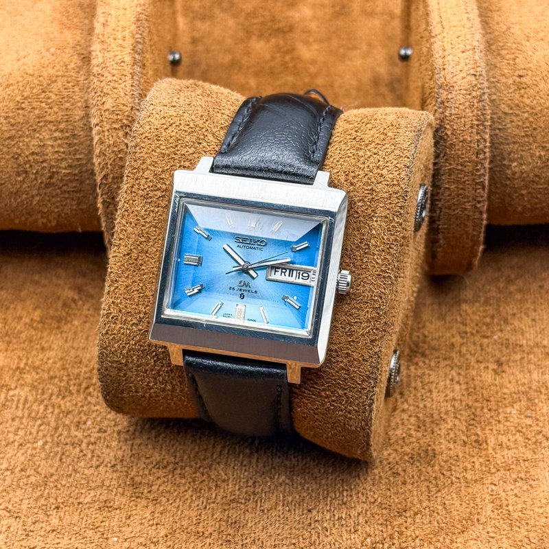 Seiko Seiko - Lord Matic "Vivid Gradient Sunburst Blue" 光輪 (Kōrin) – Halo of Light - No reserve price - 5606-5080 - Men - 1973 vintage watch - image 12