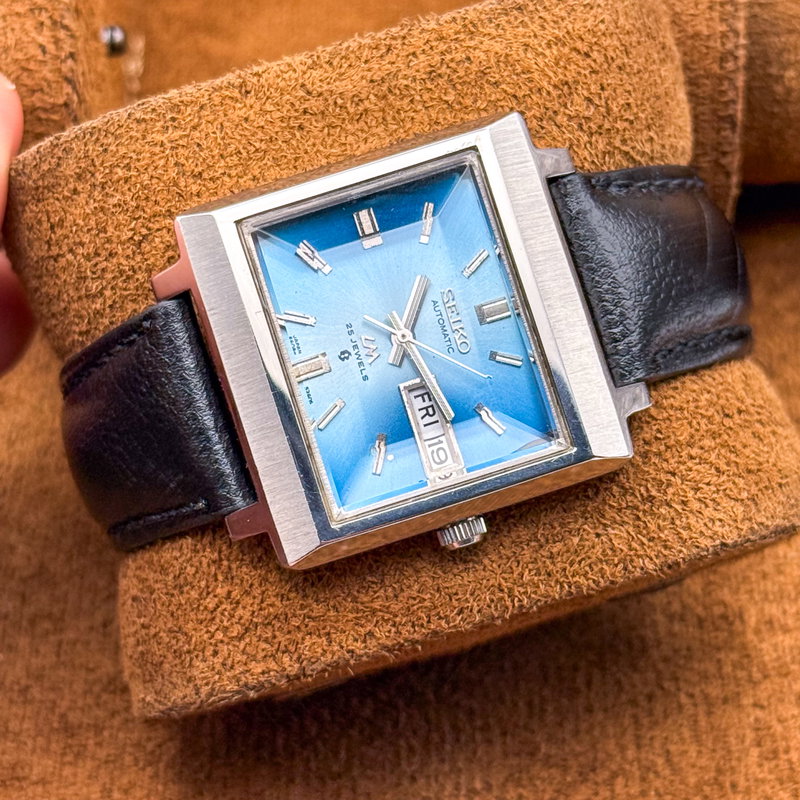 Seiko Seiko - Lord Matic "Vivid Gradient Sunburst Blue" 光輪 (Kōrin) – Halo of Light - No reserve price - 5606-5080 - Men - 1973 vintage watch - image 16