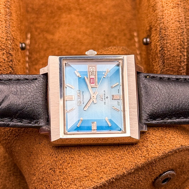 Seiko Seiko - Lord Matic "Vivid Gradient Sunburst Blue" 光輪 (Kōrin) – Halo of Light - No reserve price - 5606-5080 - Men - 1973 vintage watch - image 24