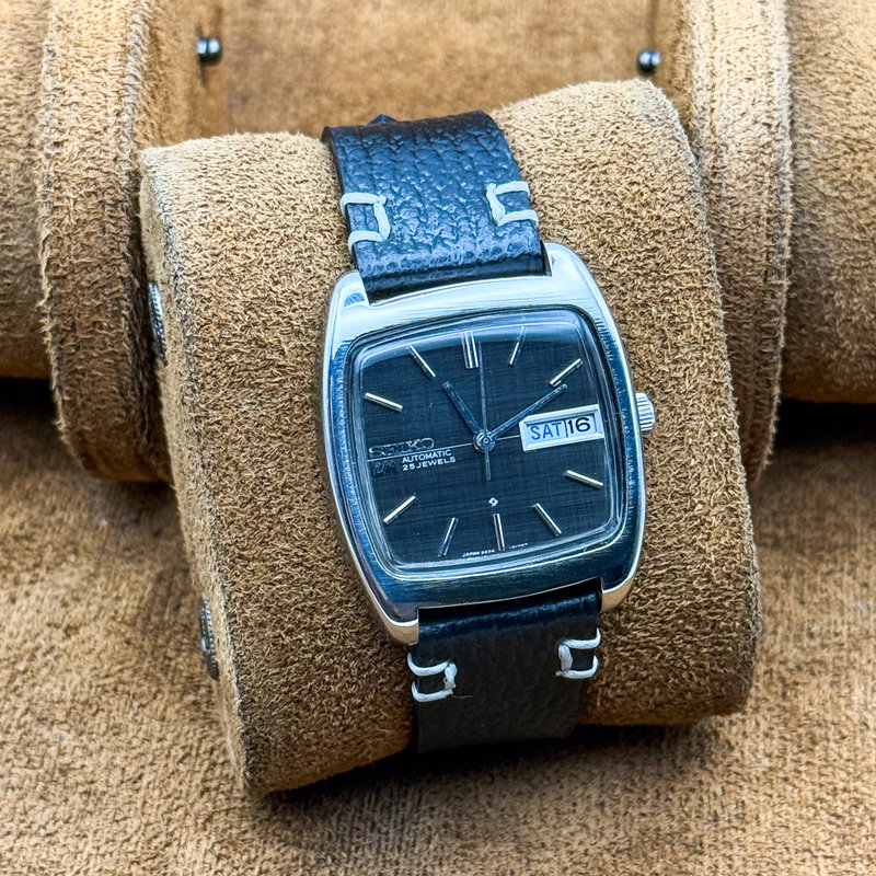 Seiko Seiko - Lord Matic "Charcoal Linen" 織影 – Orikage – Woven Shadow - No reserve price - 5606-5040 - Men - 1971 vintage watch - image 12