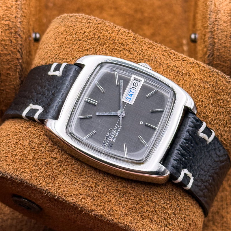 Seiko Seiko - Lord Matic "Charcoal Linen" 織影 – Orikage – Woven Shadow - No reserve price - 5606-5040 - Men - 1971 vintage watch - image 14