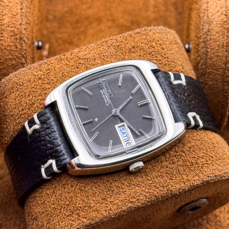 Seiko Seiko - Lord Matic "Charcoal Linen" 織影 – Orikage – Woven Shadow - No reserve price - 5606-5040 - Men - 1971 vintage watch - image 16
