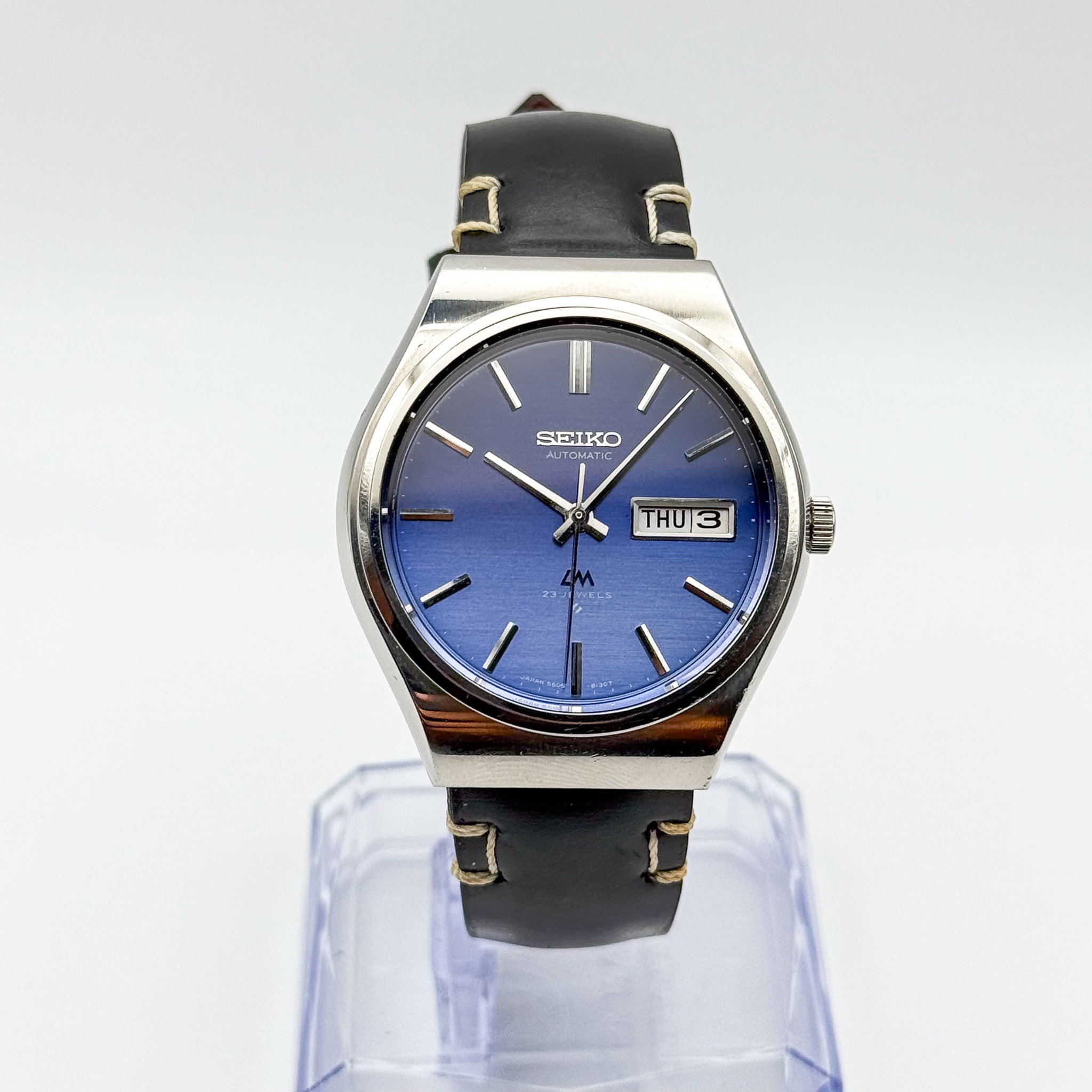 Seiko - Lord Matic "Vivid Blue Sunburst" 星詠 – Hoshiyomi – Star Chant - No reserve price - 5606-8090 - Men - 1975