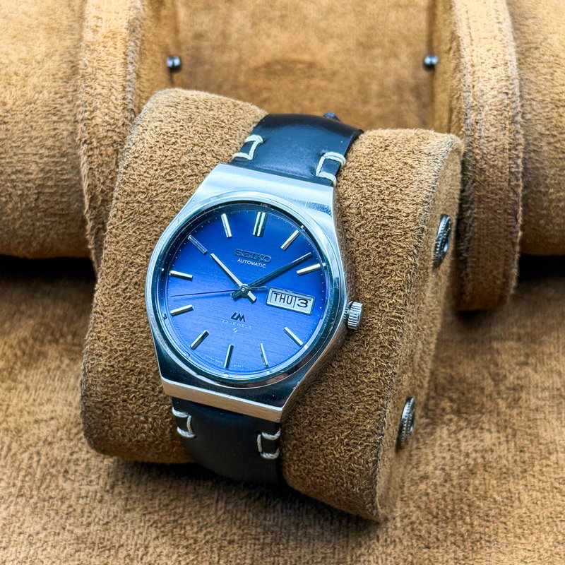 Seiko Seiko - Lord Matic "Vivid Blue Sunburst" 星詠 – Hoshiyomi – Star Chant - No reserve price - 5606-8090 - Men - 1975 vintage watch - image 10