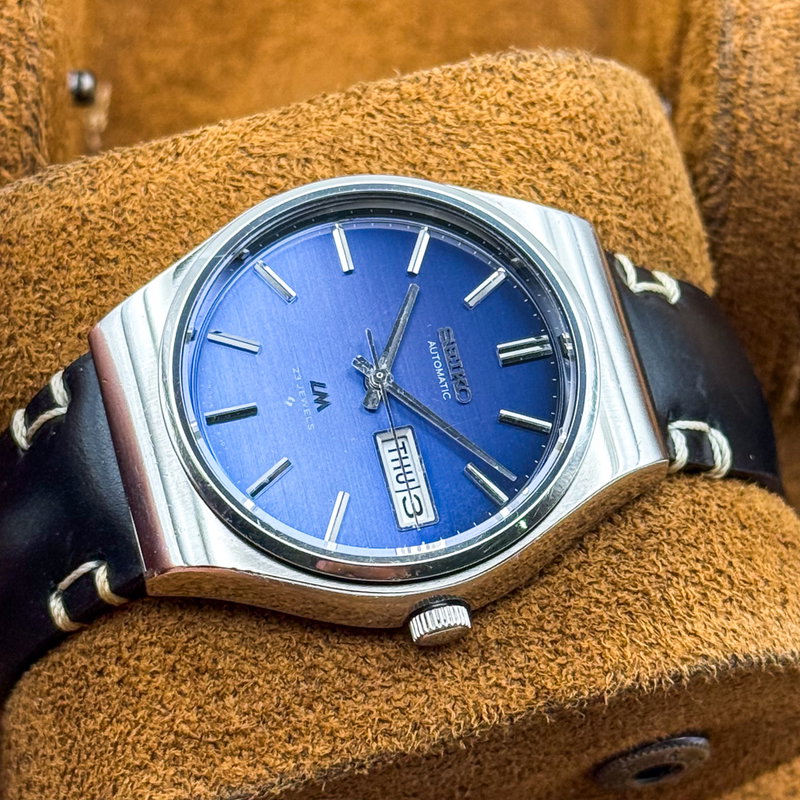 Seiko Seiko - Lord Matic "Vivid Blue Sunburst" 星詠 – Hoshiyomi – Star Chant - No reserve price - 5606-8090 - Men - 1975 vintage watch - image 15