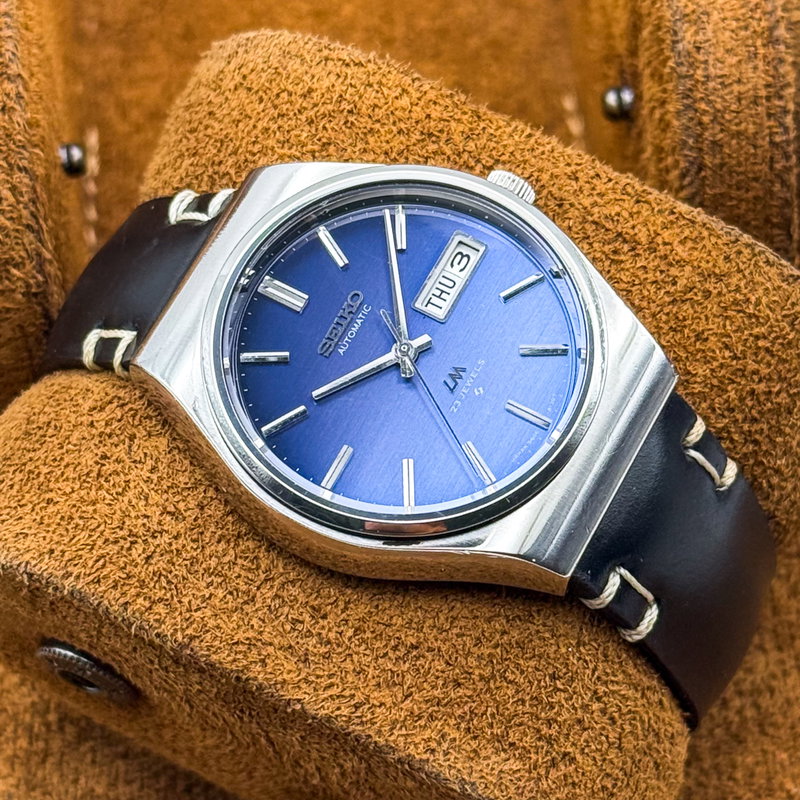 Seiko Seiko - Lord Matic "Vivid Blue Sunburst" 星詠 – Hoshiyomi – Star Chant - No reserve price - 5606-8090 - Men - 1975 vintage watch - image 17