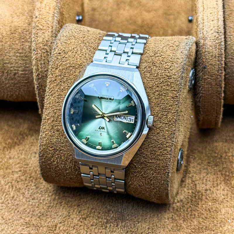 Seiko Seiko - Lord Matic "Gradient Emerald Green Sunburst" 翠光 – Suikō – Emerald Light - No reserve price - 5606-7320 - Men - 1973 vintage watch - image 12