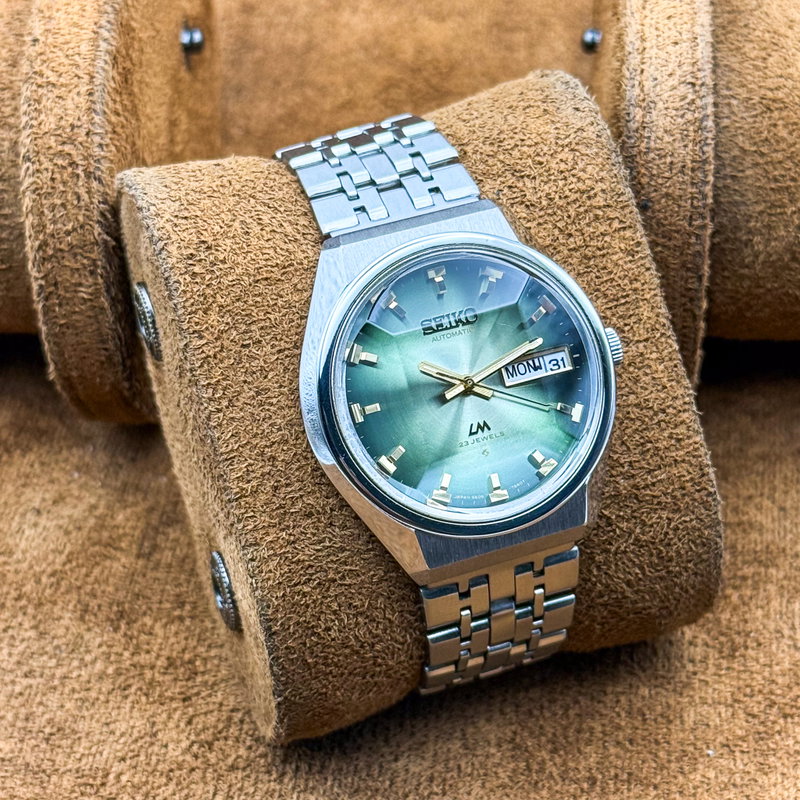 Seiko Seiko - Lord Matic "Gradient Emerald Green Sunburst" 翠光 – Suikō – Emerald Light - No reserve price - 5606-7320 - Men - 1973 vintage watch - image 13