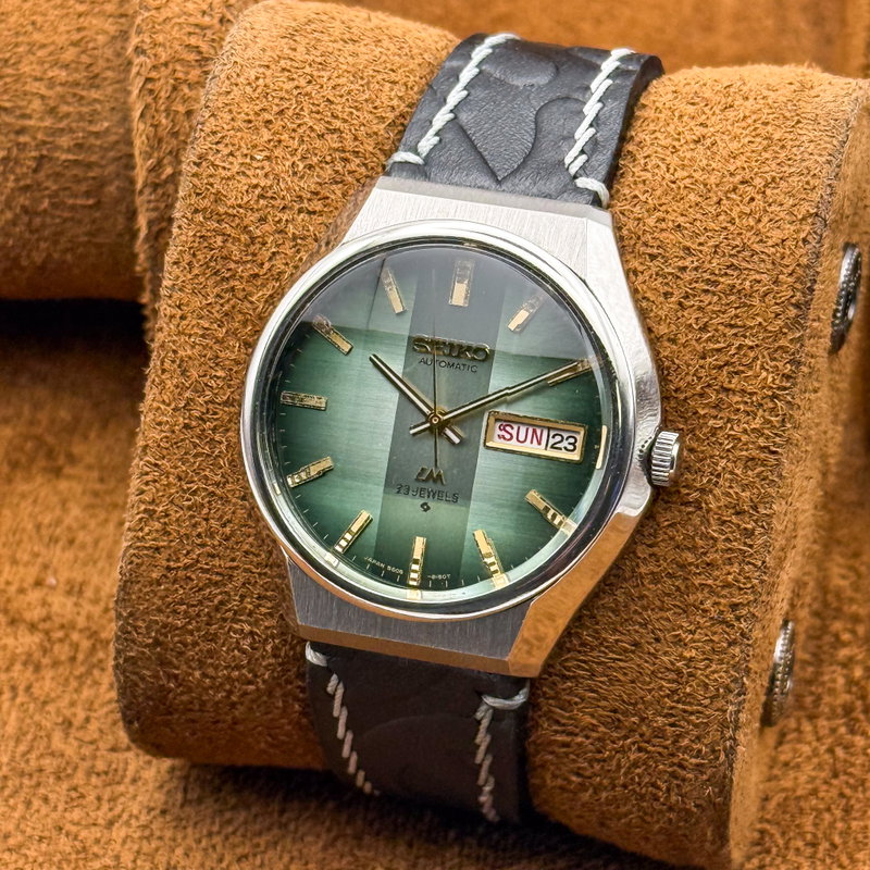 Seiko Seiko - Lord Matic "Gradient Green Sunburst" 翠輝 (Suiki) – Emerald Radiance - No reserve price - 5606-8110 - Men - 1975 vintage watch - image 16