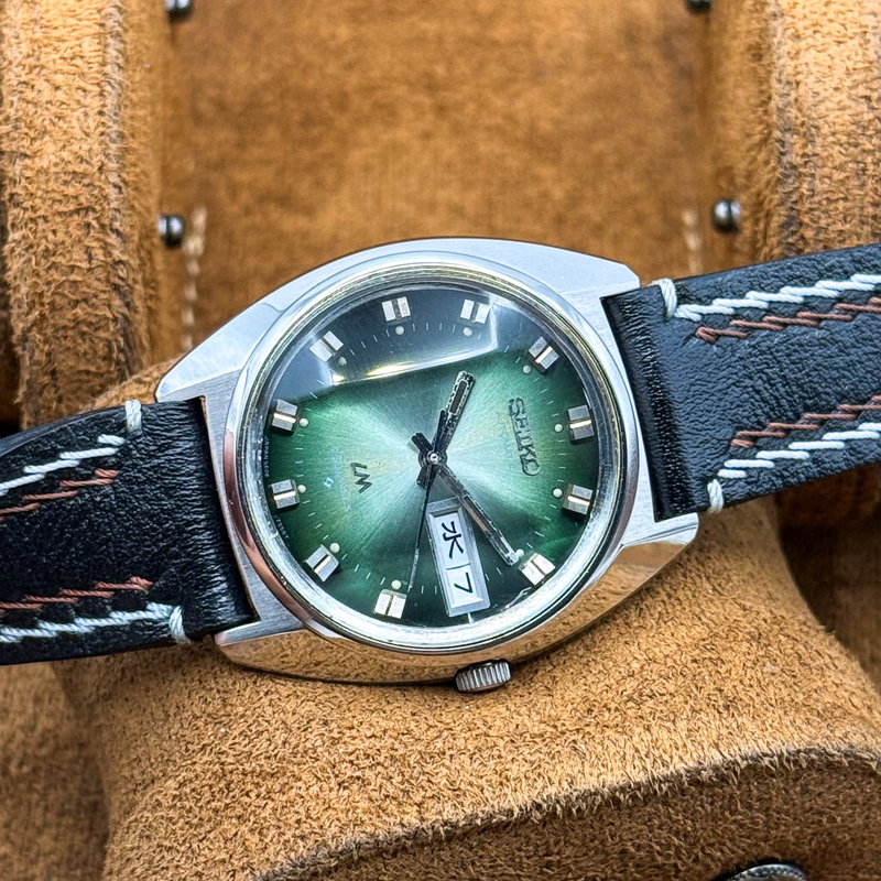 Seiko Seiko - Lord Matic "Gradient Green Sunburst" 耀静 – Yōsei – Quiet Shine - No reserve price - 5606-7230 - Men - 1973 vintage watch - image 18