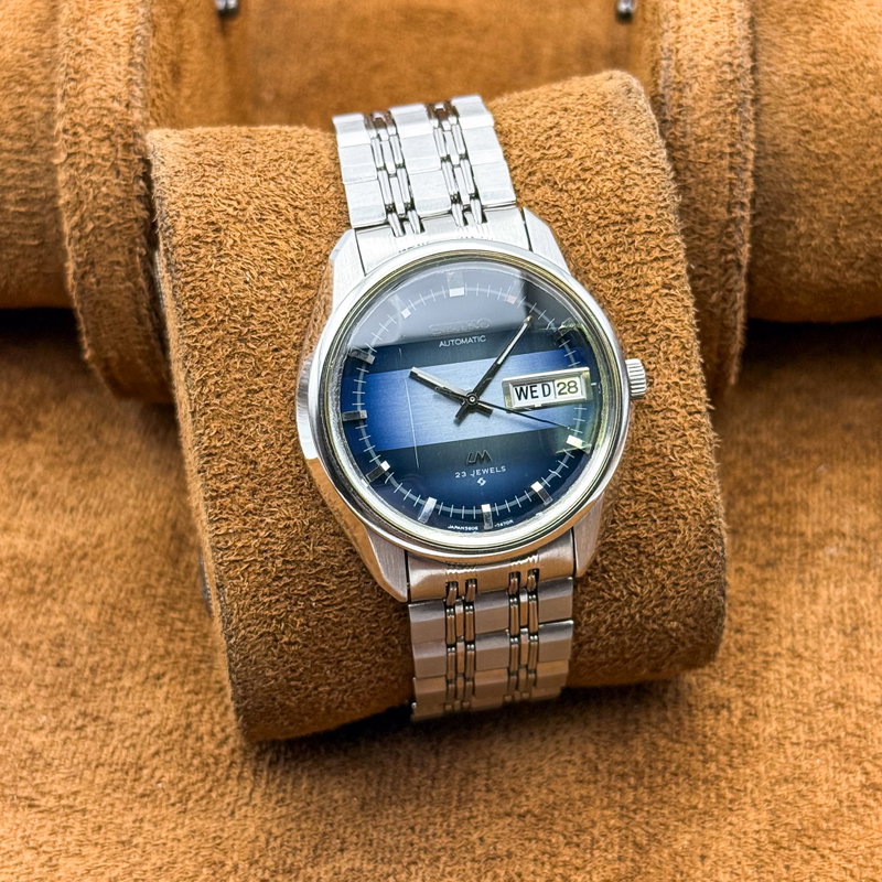 Seiko Seiko - Lord Matic "Gradient Blue Sunburst" 青嵐 (Ao Arashi) – Blue Storm - No reserve price - 5606-7281 - Men - 1973 vintage watch - image 9