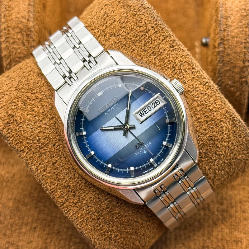 Seiko Seiko - Lord Matic "Gradient Blue Sunburst" 青嵐 (Ao Arashi) – Blue Storm - No reserve price - 5606-7281 - Men - 1973 vintage watch - image 11