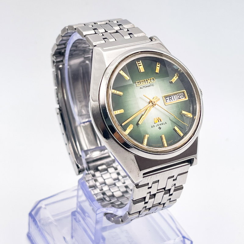 Seiko Seiko - LM "Gradient Green Sunburst" 縁光 (Enkō) – Framed Light - No Reserve Price - 5606-8130 - Men - 1975 vintage watch - image 3